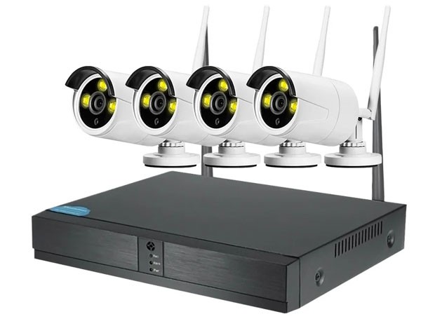 &uu KIT 4 CAMARA IP + DVR WIRELESS S001